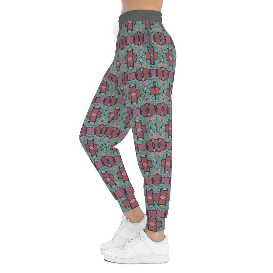 Ash Geometric Print Unisex Joggers