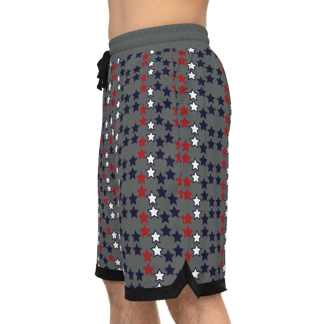 Ash Grey Stardom Basketball Rib Shorts (AOP)