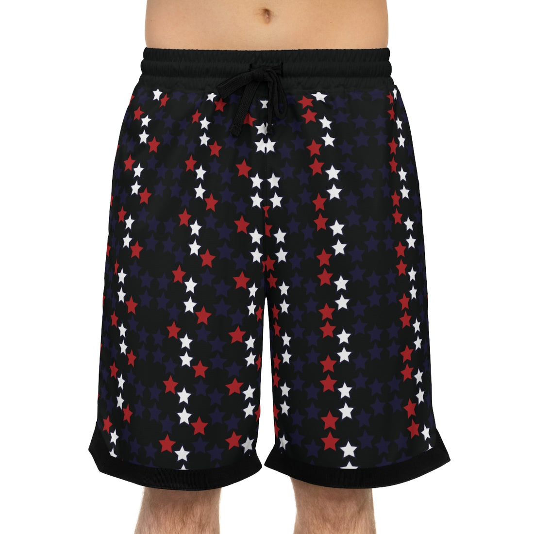Black Stardom Basketball Rib Shorts (AOP)