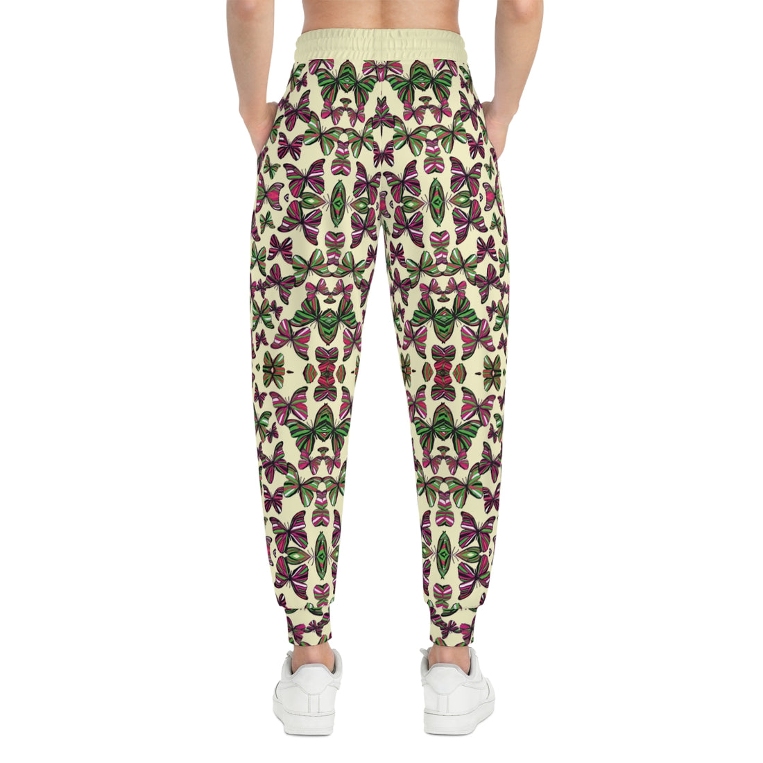 Cream Butterflies Kaleidoscope AOP Joggers