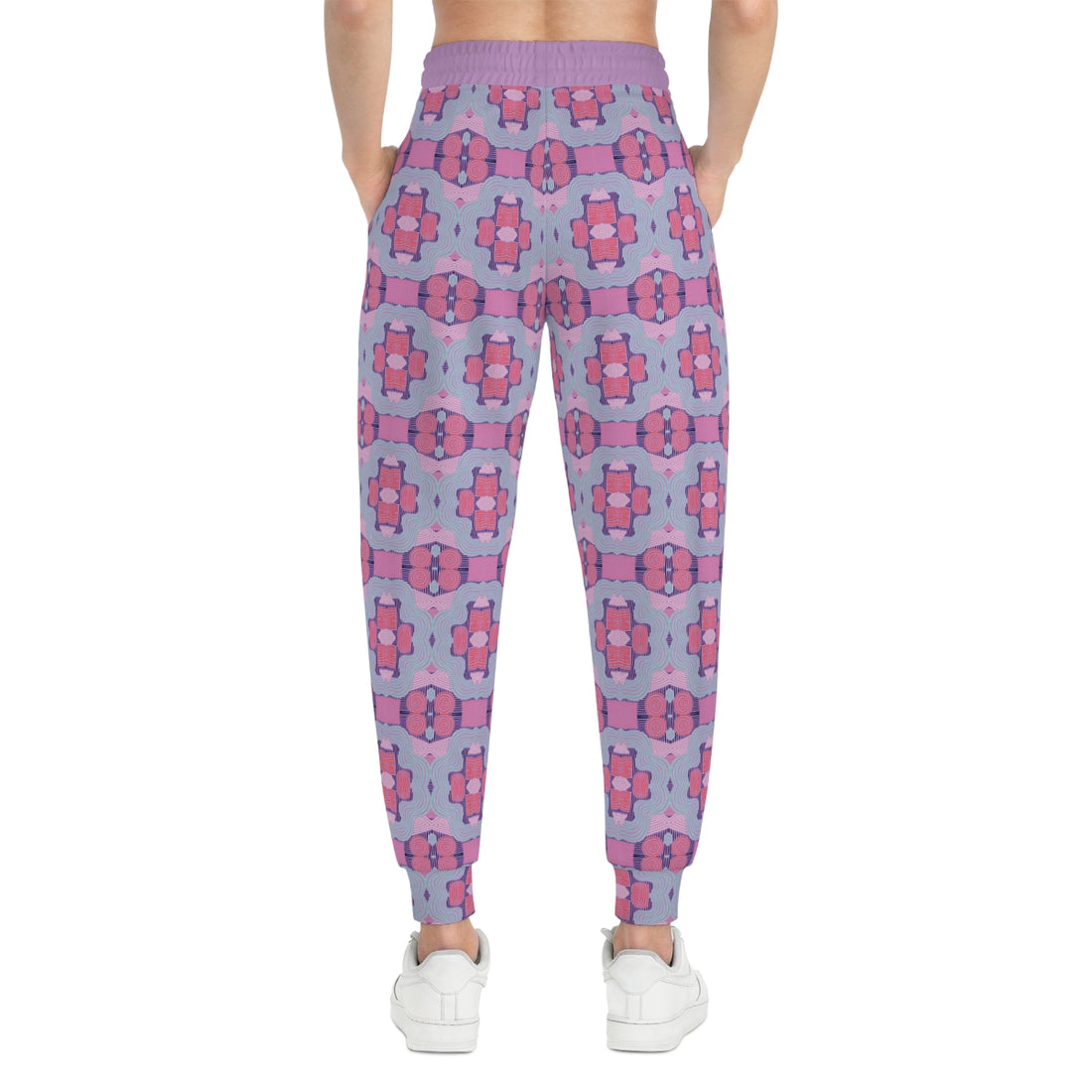 Lavender Geometric Print Unisex Joggers