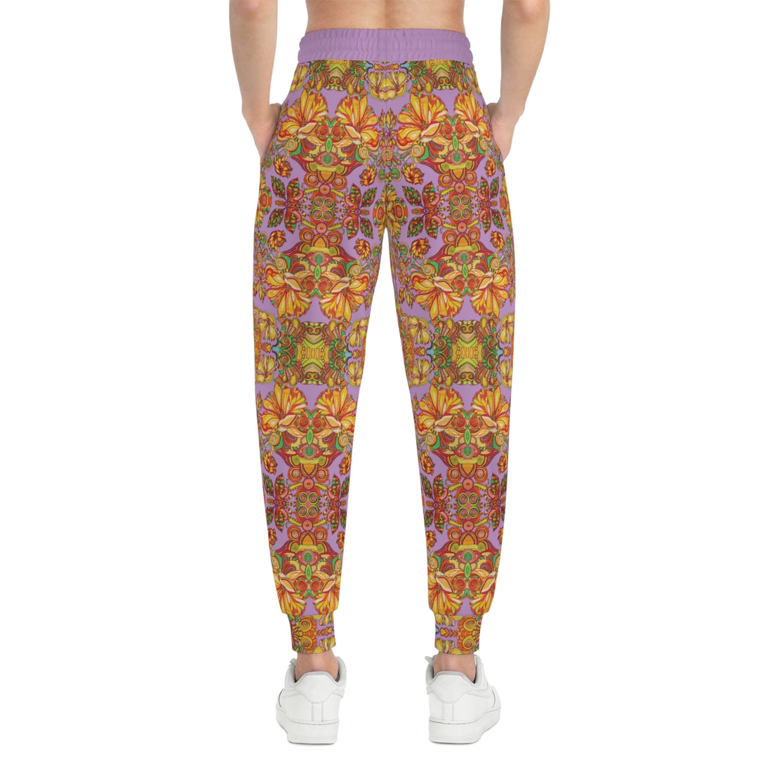 Lavender AOP Artsy Floral Joggers