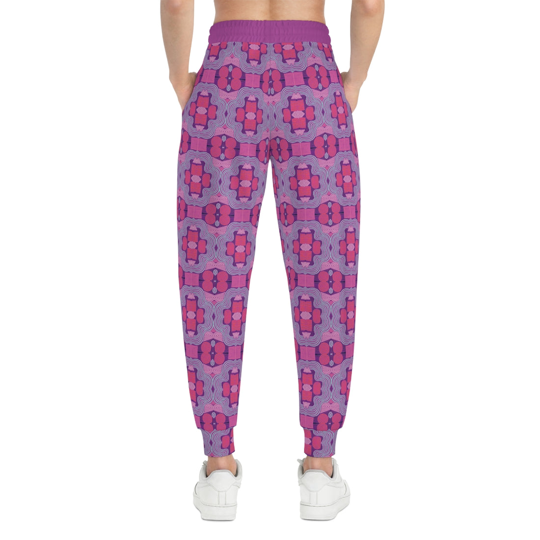 Lilac Bloom Geometric Print Unisex Joggers