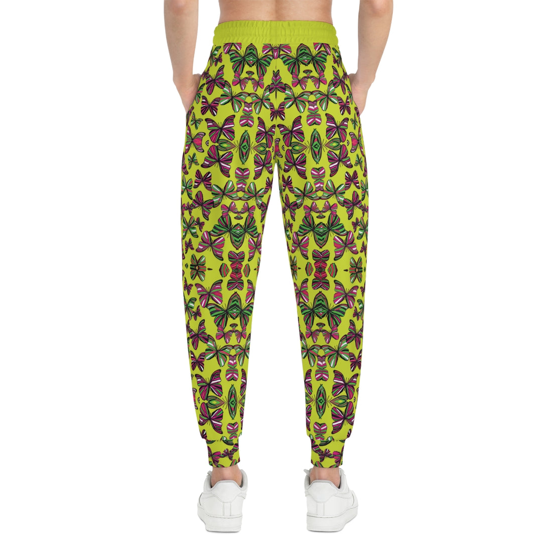 Lime Butterflies Kaleidoscope AOP Joggers