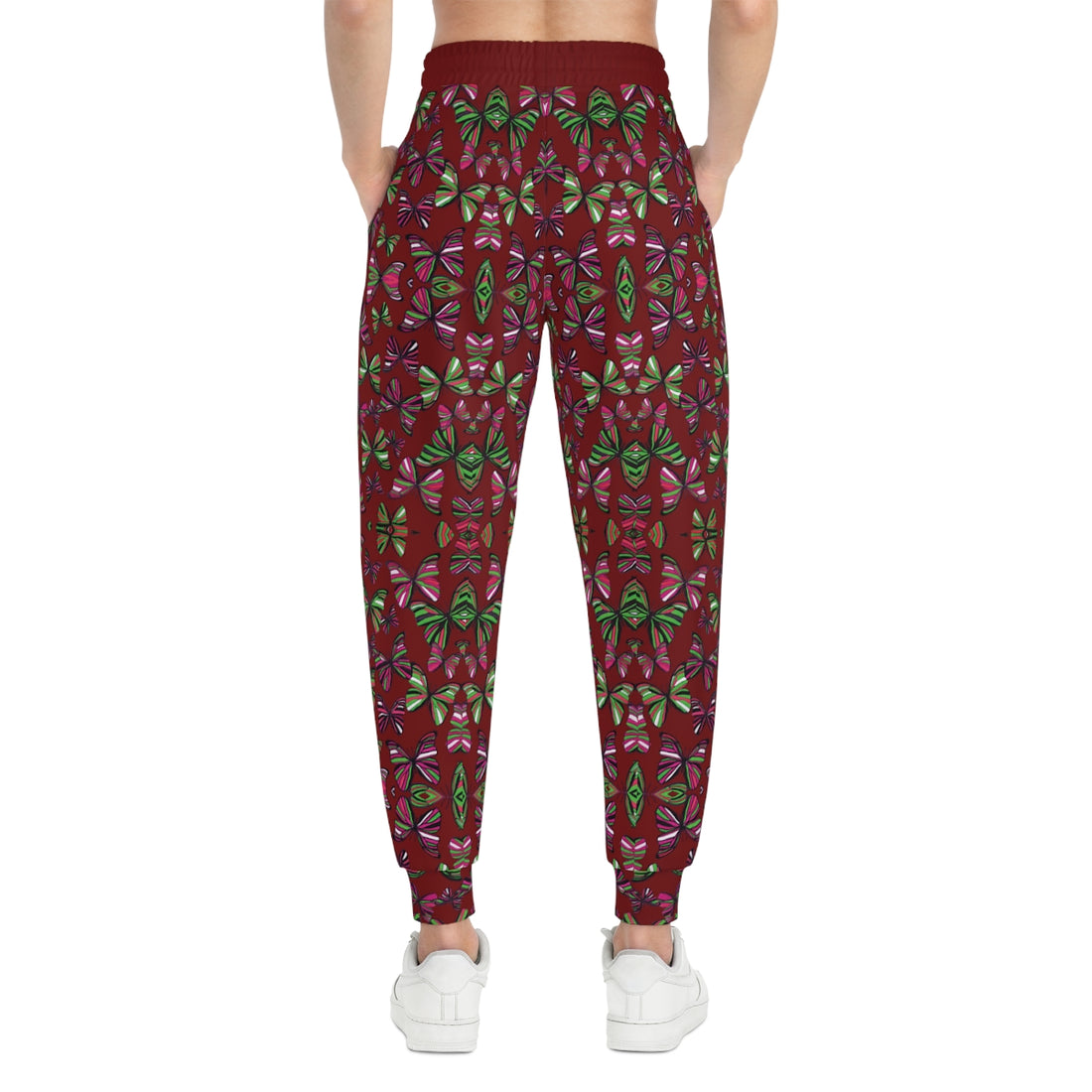 Marsala Butterflies Kaleidoscope AOP Joggers