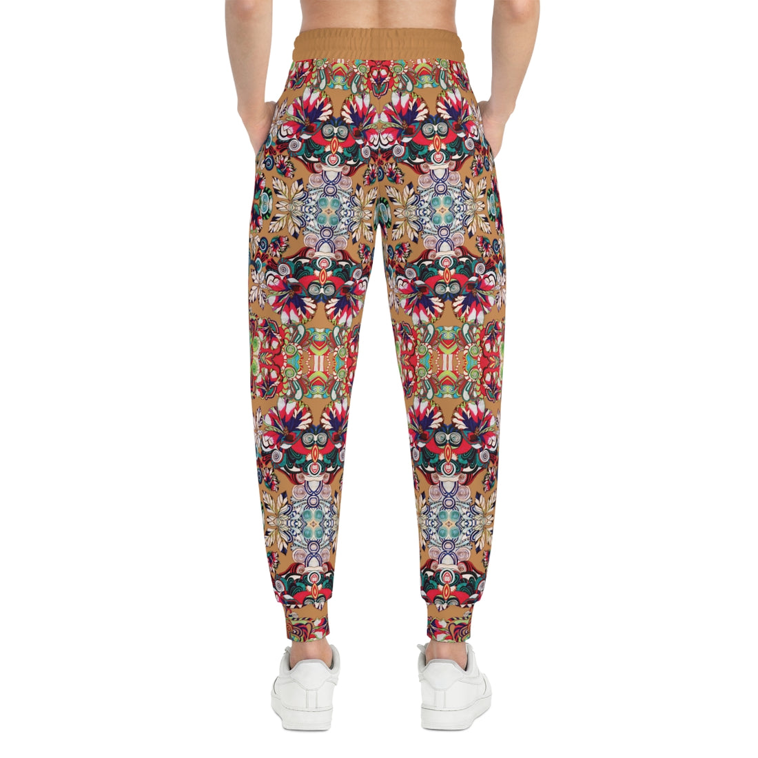 Mocha Graphic Floral Pop AOP Joggers