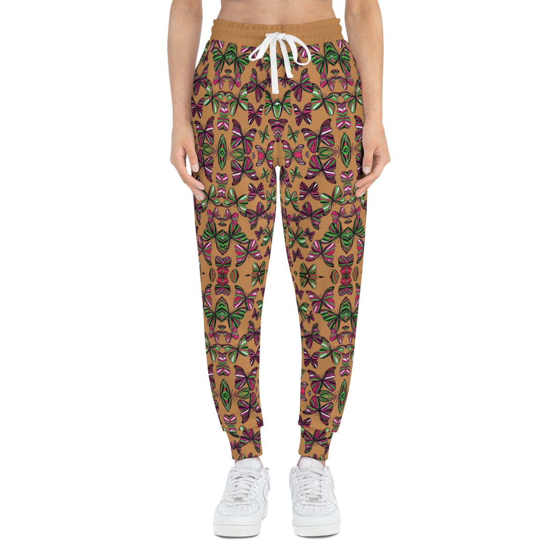 Mocha Butterflies Kaleidoscope AOP Joggers