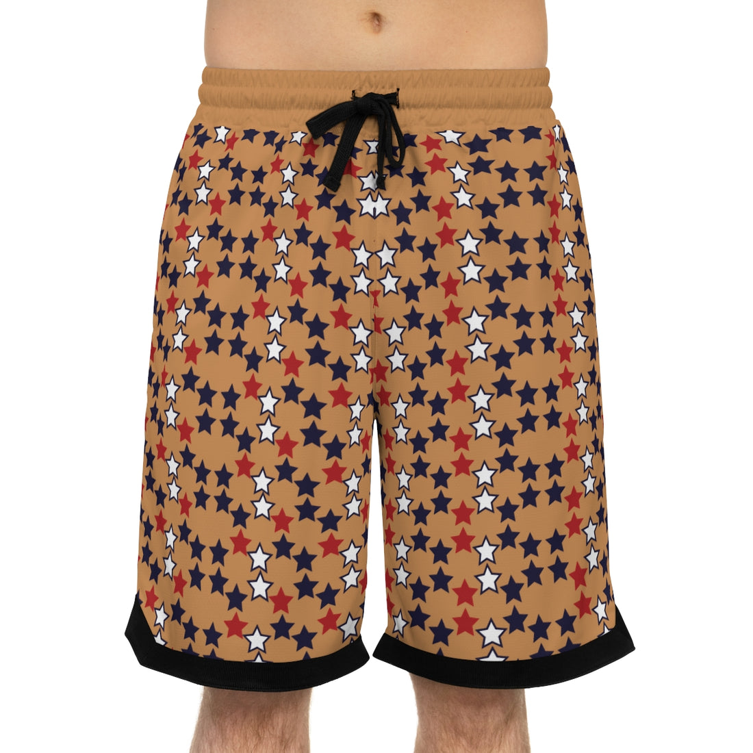 Mocha Stardom Basketball Rib Shorts (AOP)