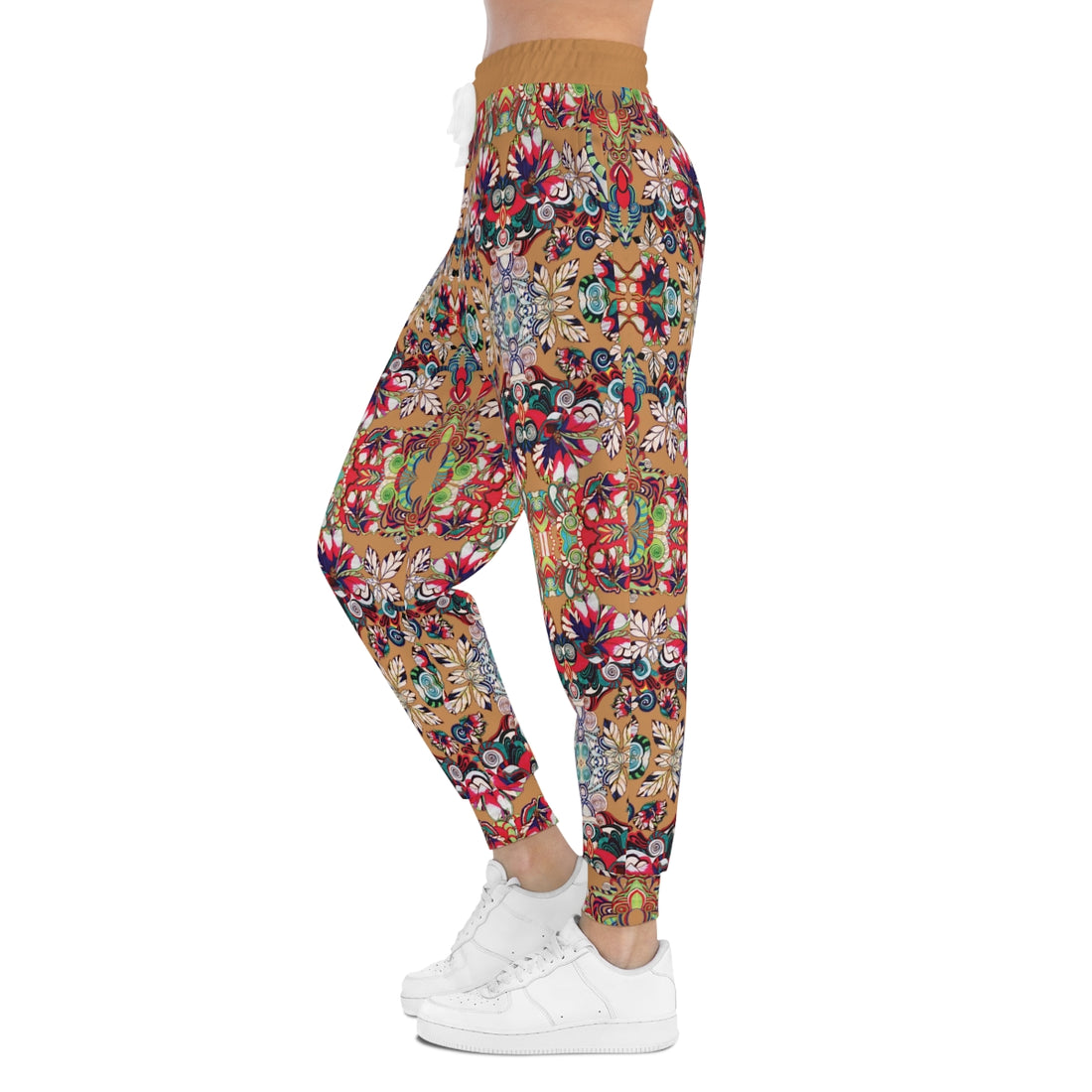 Mocha Graphic Floral Pop AOP Joggers