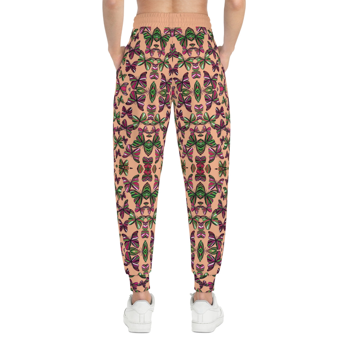 Peach Fuzz Butterflies Kaleidoscope AOP Joggers