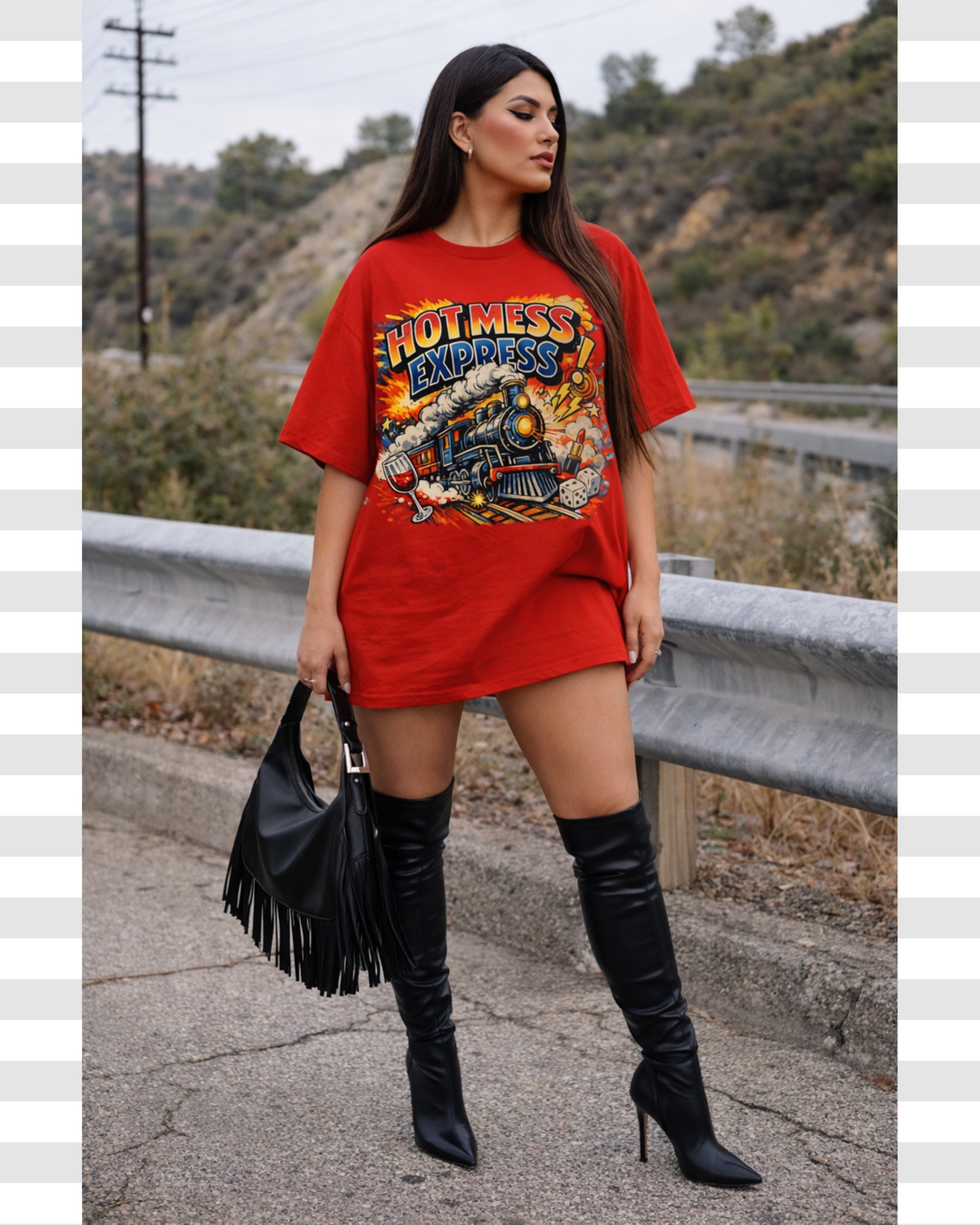 Hot Mess Express Pop Art Illustrative Streetwear Cotton Women's Tee