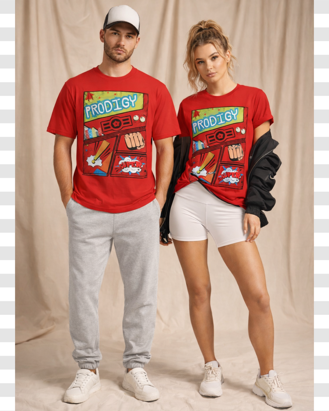 Prodigy Graphic Cotton Unisex Tee with Comic Print