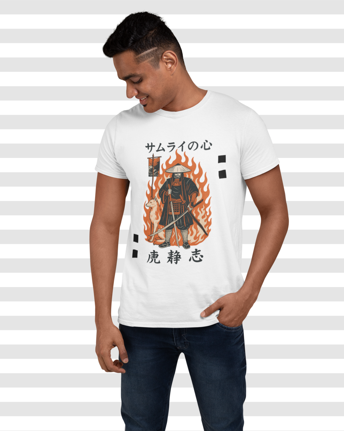 "Way of the Warrior” Samurai Tradition Cotton Tee For Men