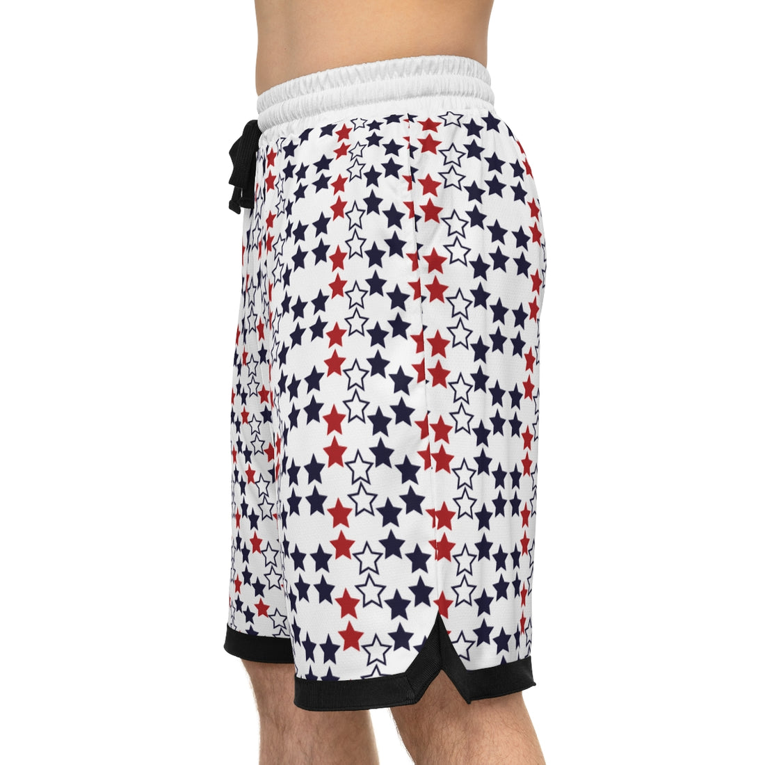 White Stardom Basketball Rib Shorts (AOP)