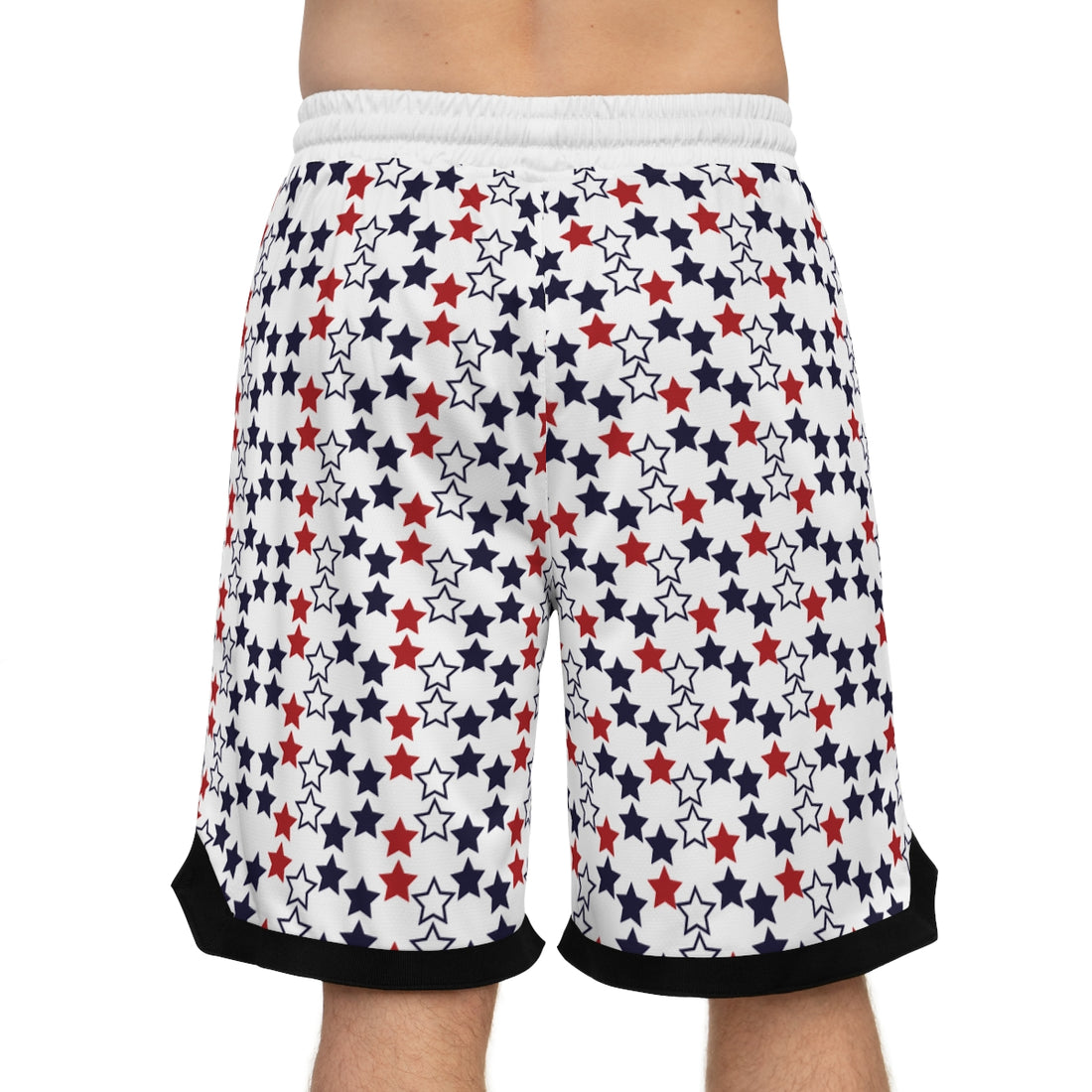 White Stardom Basketball Rib Shorts (AOP)