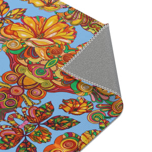 Artsy Floral Sky Area Rug