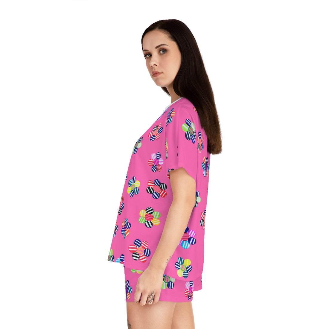 Rose Candy Floral Short Pajama Set (AOP)