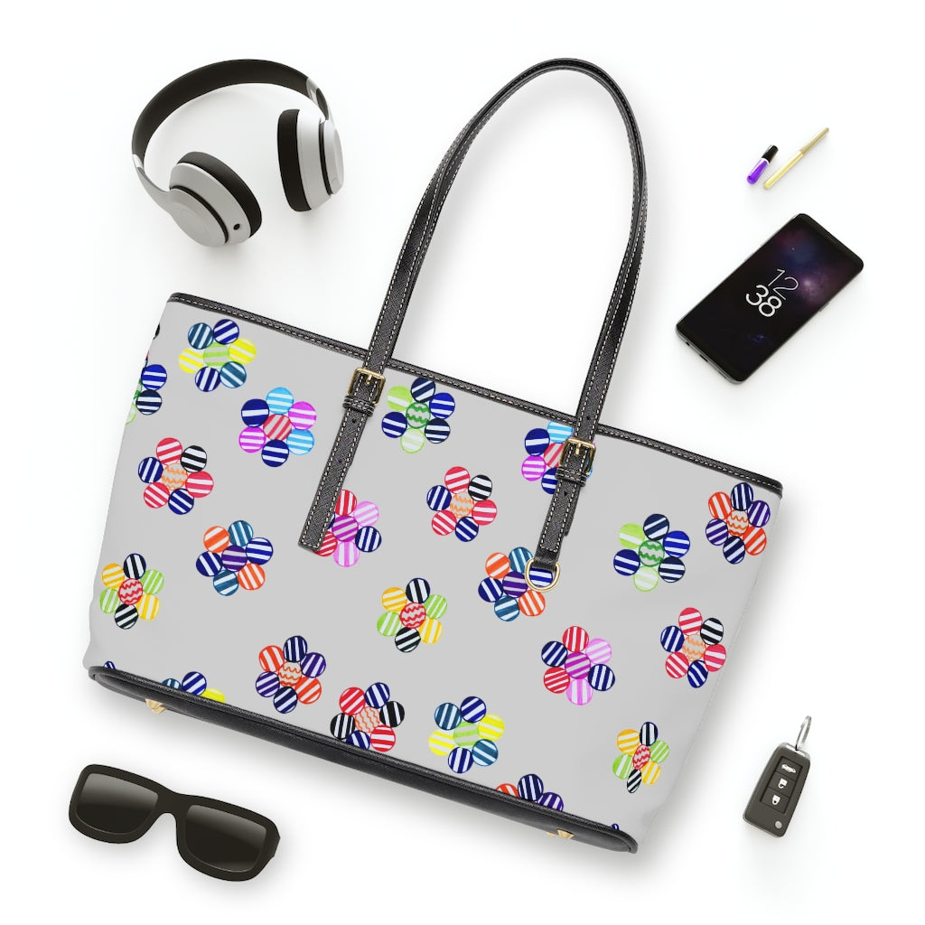 Slate Candy Florals PU Leather Shoulder Bag