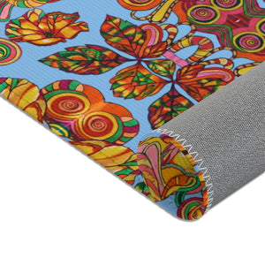 Artsy Floral Sky Area Rug