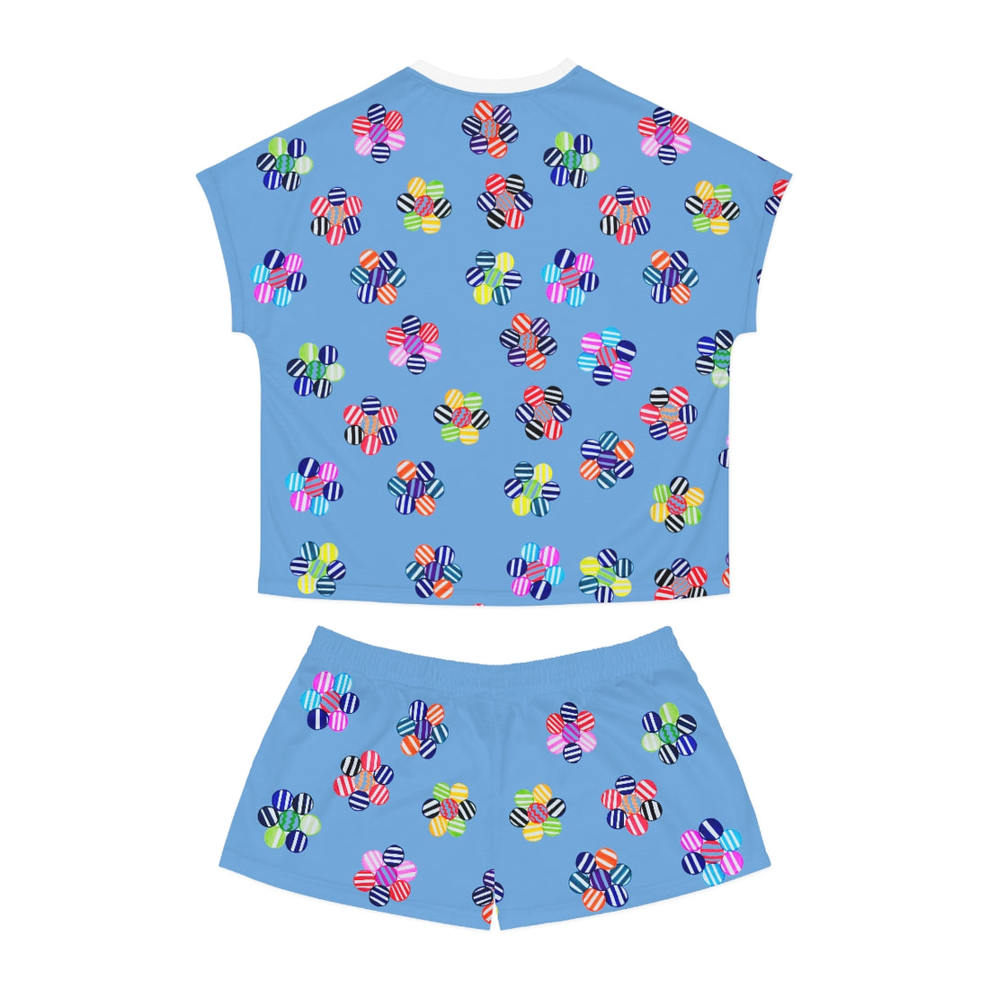 Sky Candy Floral Short Pajama Set (AOP)