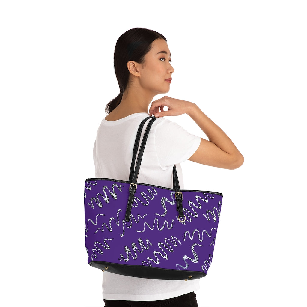 Purple Snake Den PU Leather Shoulder Bag