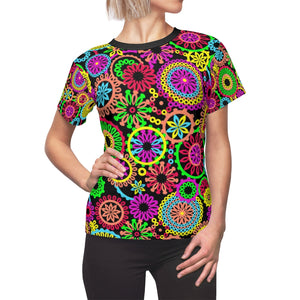 multicolour black bohemian printed t-shirt