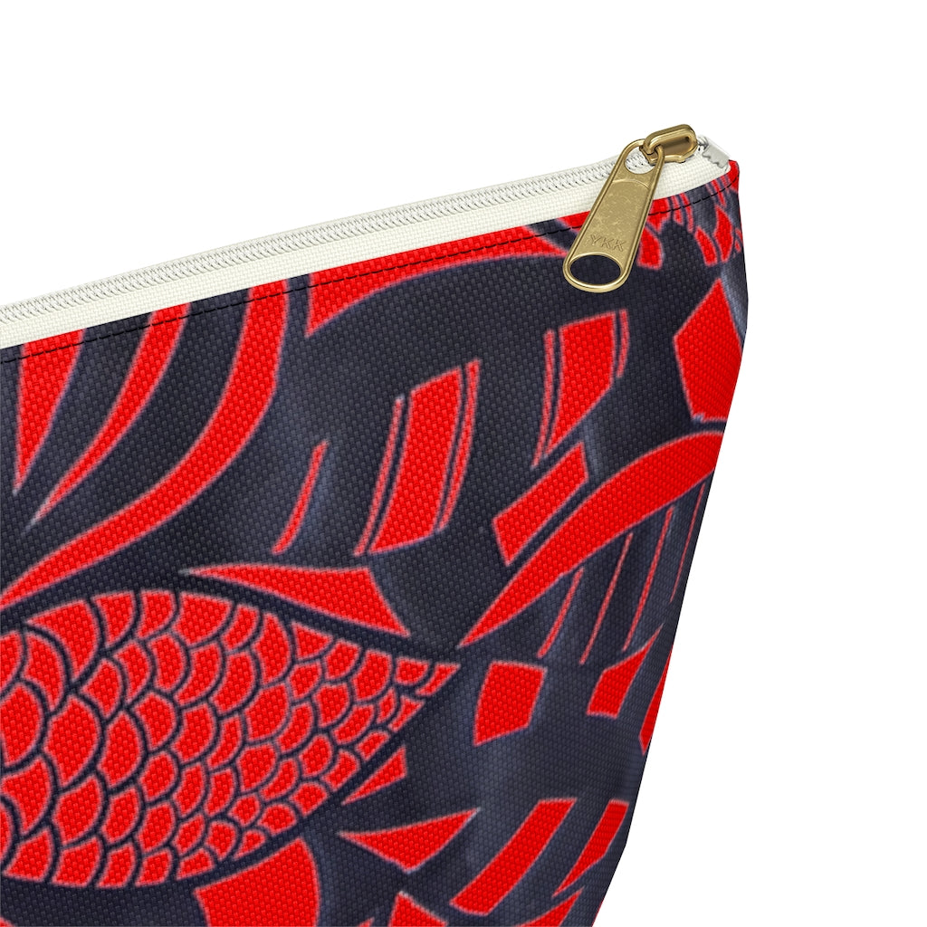 Scarlet Tropical Minimalist Accessory Pouch