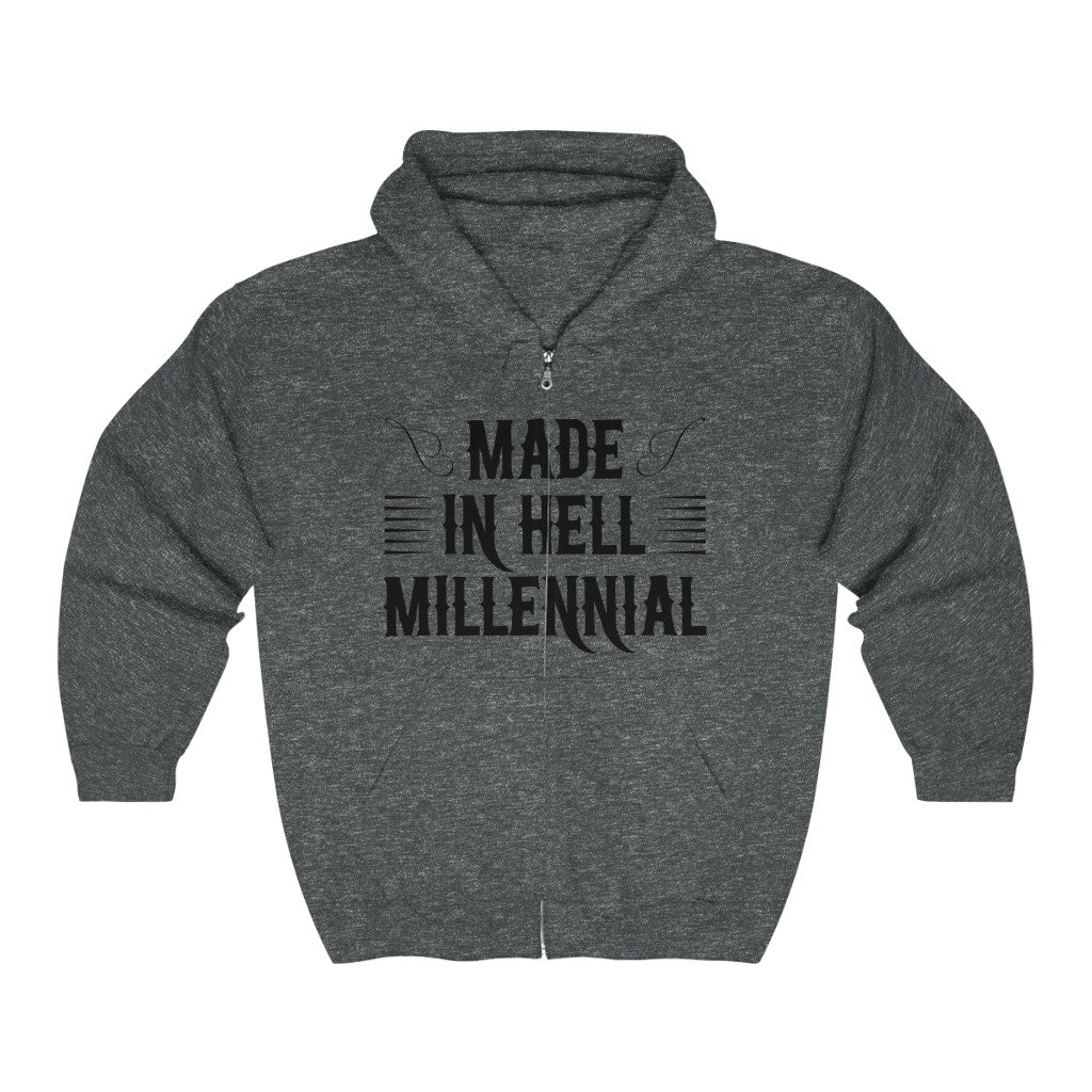 Millennial Unisex Zip - up Hoodie