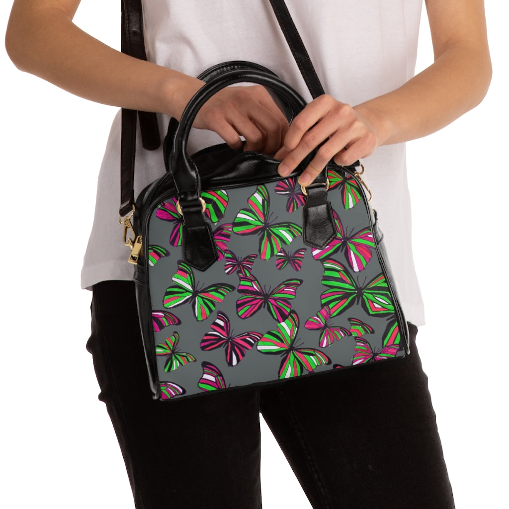 ash butterfly print handbag