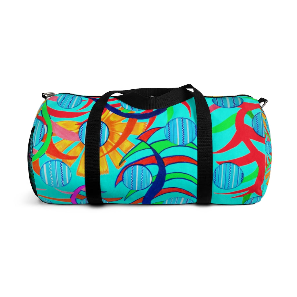 Sunflower Cyan Duffel Bag