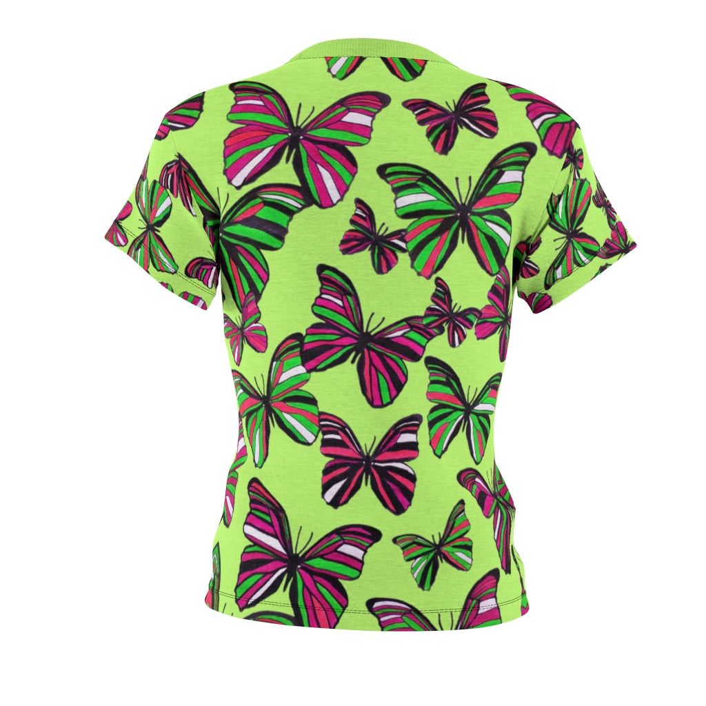 Butterflies AOP Lime T-shirt