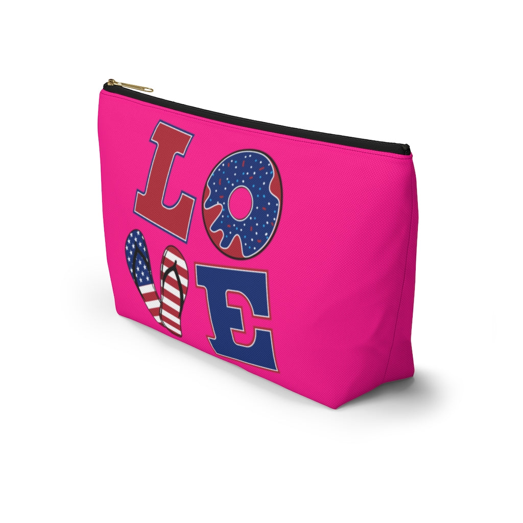 Love Hot Pink Accessory Pouch