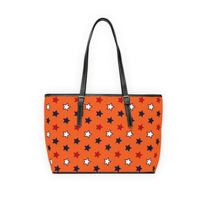Starry Orange PU Leather Shoulder Bag
