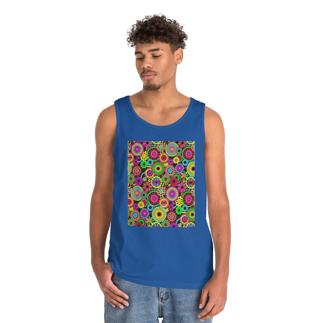 Unisex 70's Vibe Black Tank Top