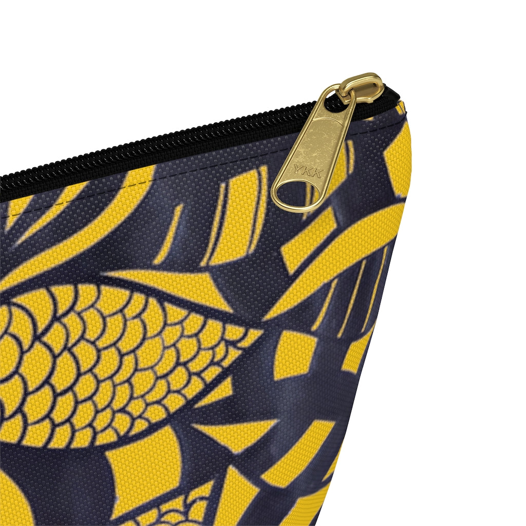 Yellow Tropical Minimalist Accessory Pouch