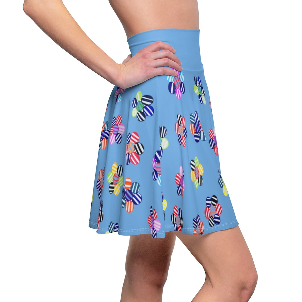 Sky Candy Florals Skater Skirt