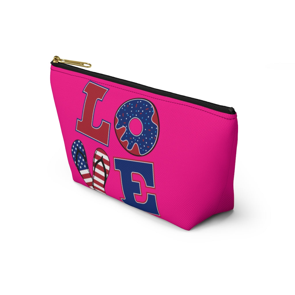 Love Hot Pink Accessory Pouch