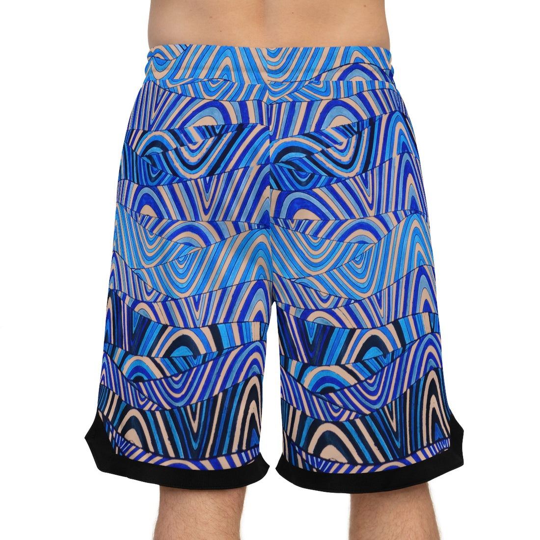 Nude Sonic Basketball Rib Shorts (AOP)