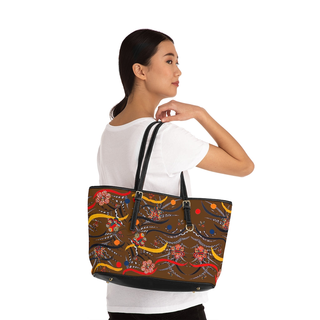 Brown Wilderness PU Leather Shoulder Bag