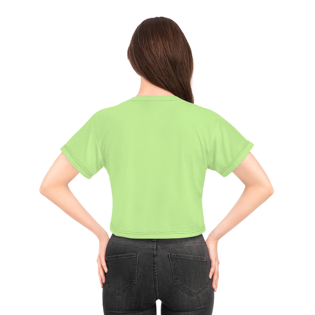 Lime Firecracker AOP Crop Tee