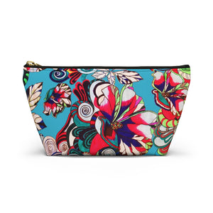 Floral Pop Aqua Accessory Pouch