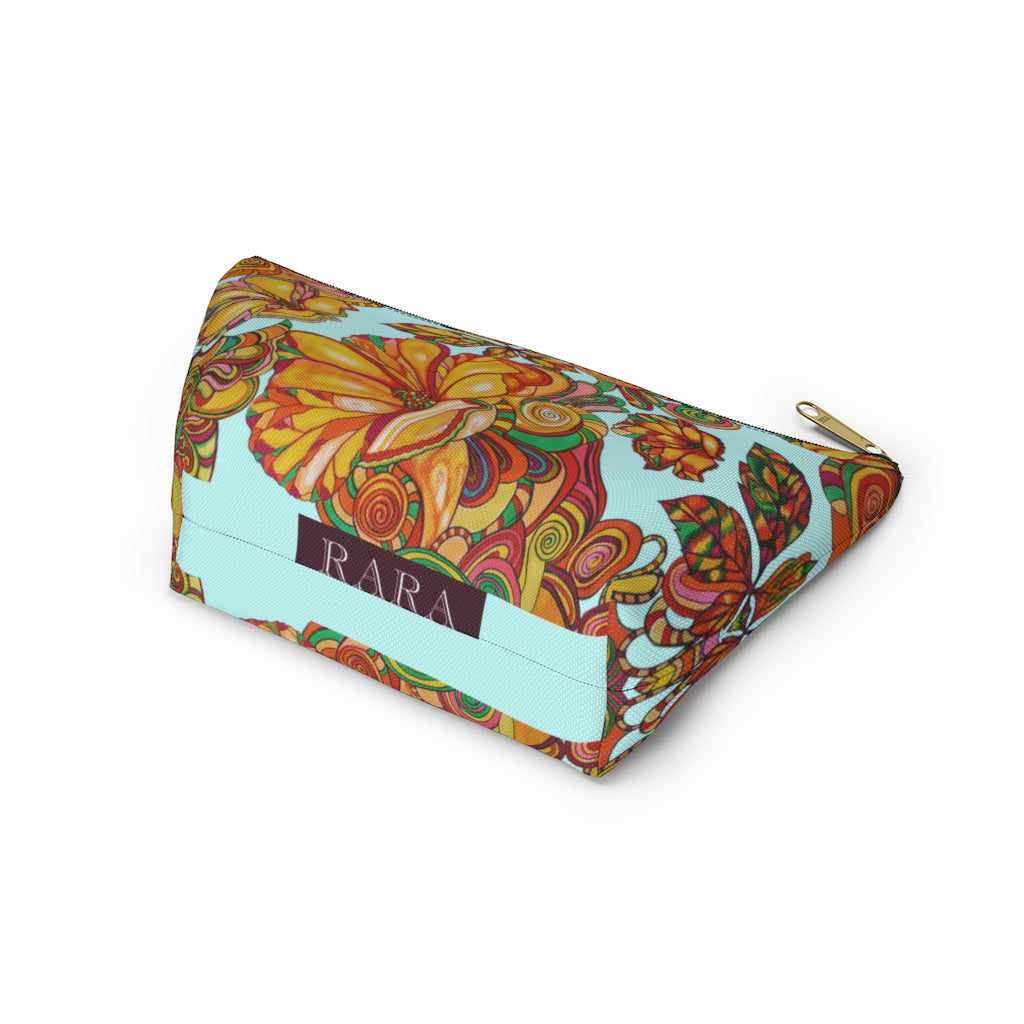 Icy Artsy Floral Accessory Pouch