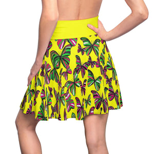 Butterflies Canary Skater Skirt