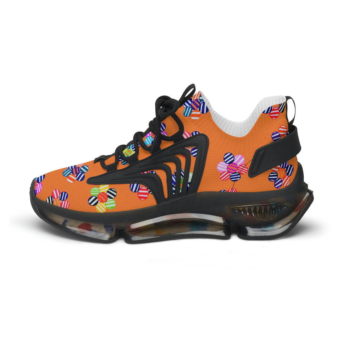 Peach Candy Floral Printed OTT Women's Mesh Knit Sneakers