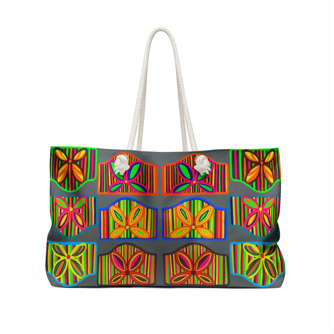 ash deco print beach open tote bag