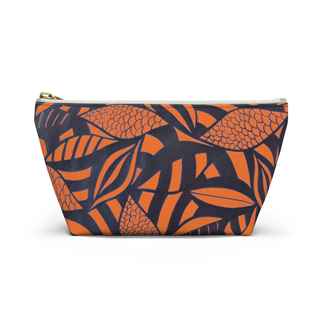 Orange Tropical Minimalist Accessory Pouch