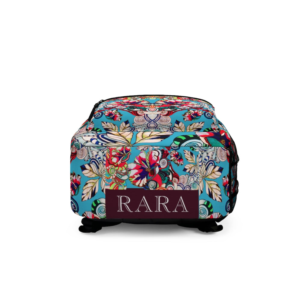 Aqua Artsy Floral Pop Backpack