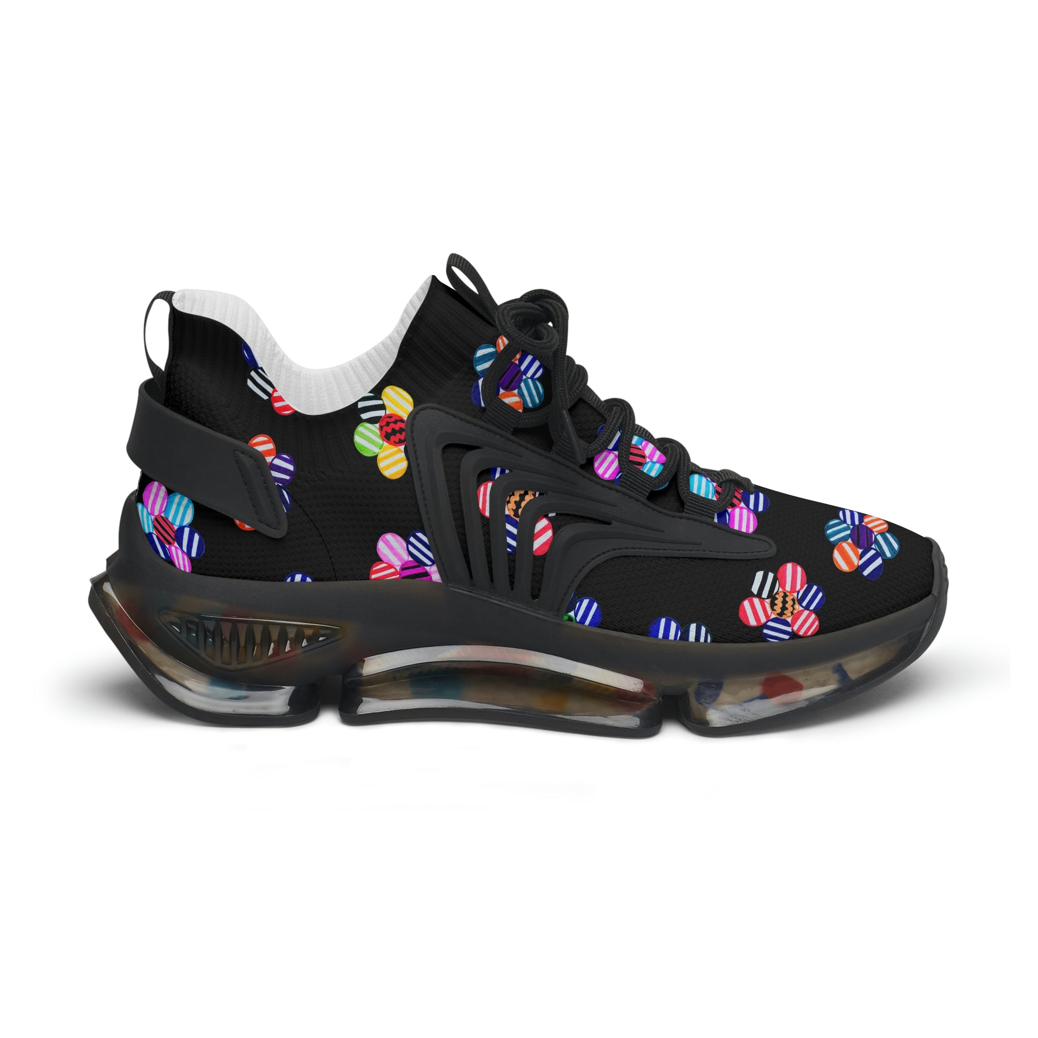 Black Candy Floral Printed OTT Women's Mesh Knit Sneakers