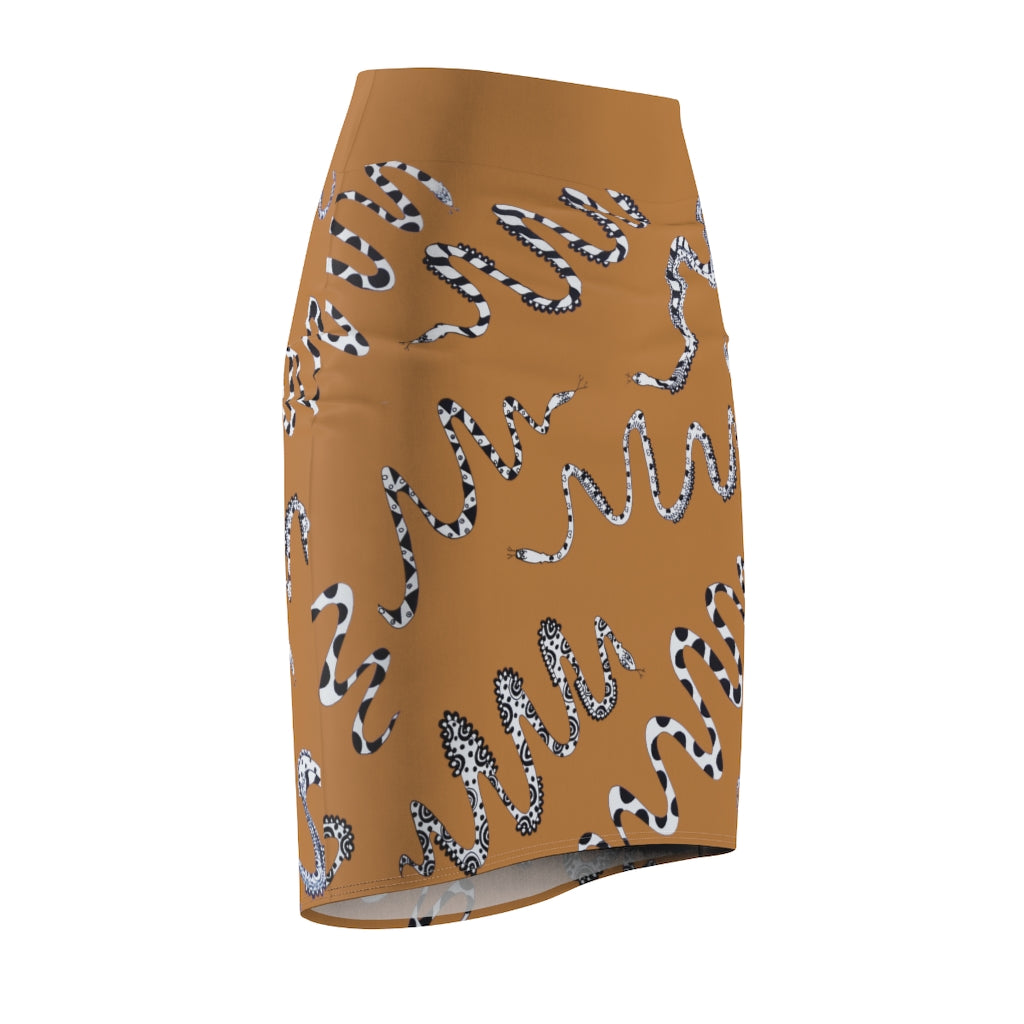 tussock snake print pencil skirt 