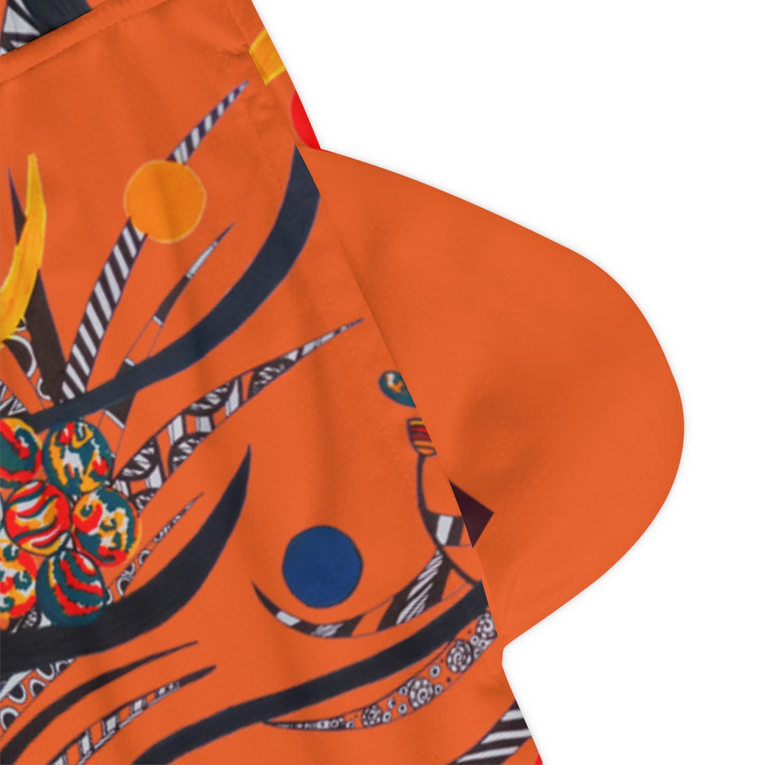 Orange Wilderness Basketball Rib Shorts (AOP)